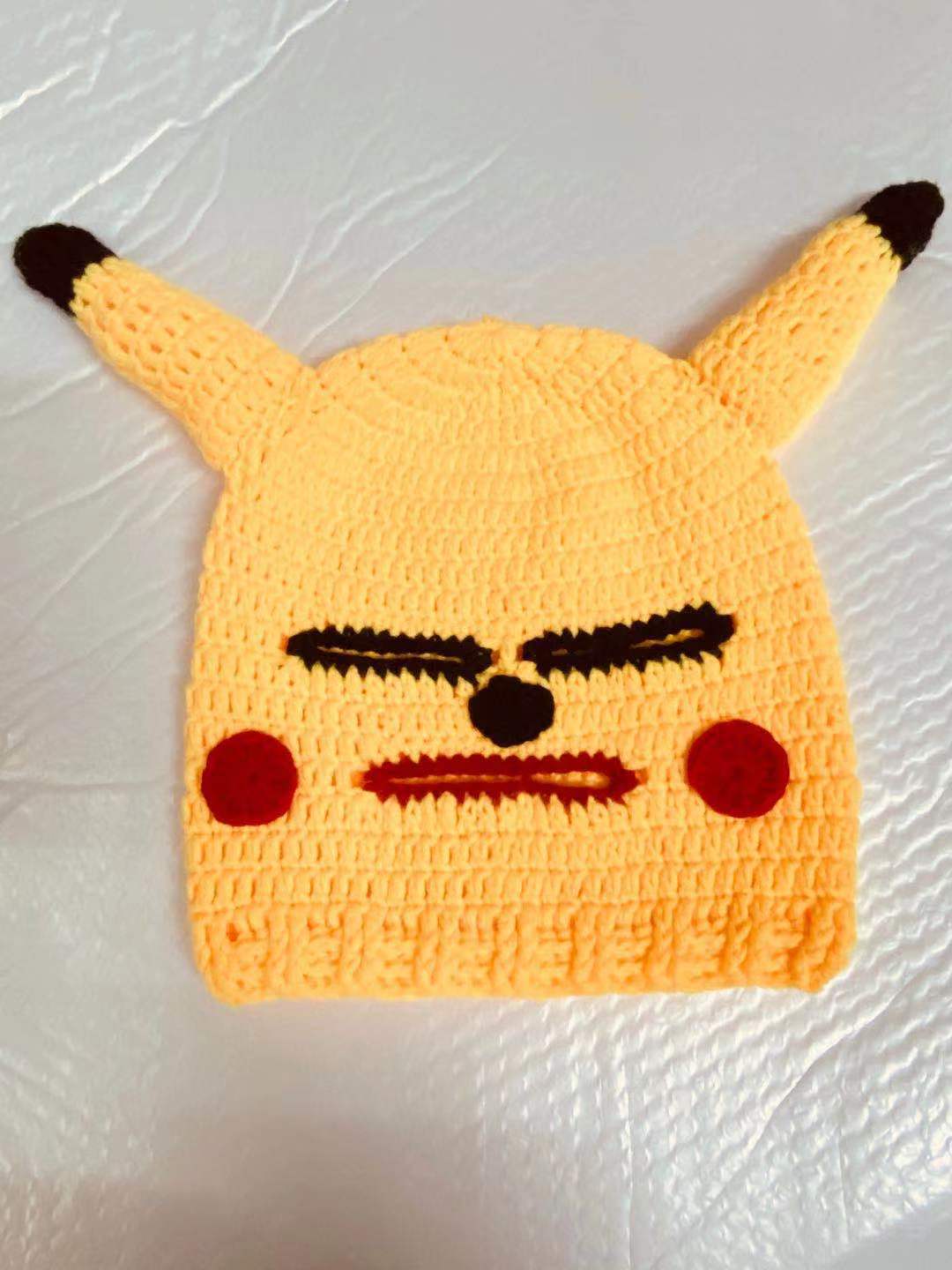 Party Games Good - Karikatür Kawaii Pikachu başlık komik yün