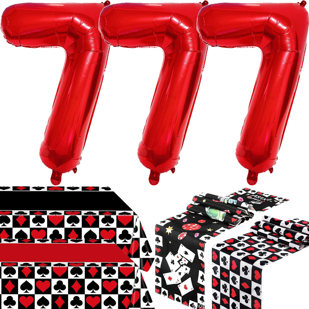 Party Games No Supplies - Poker Casino Süslemeleri Masa Örtüsü Las