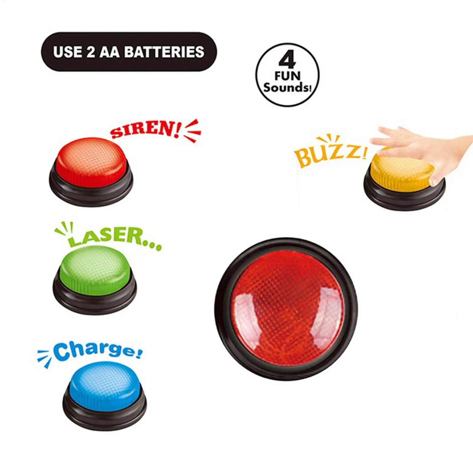 Oyun Zil Sesi 4 Parçalı Hızlı  - Party Games Gender Reveal incelemesi ve fiyatı